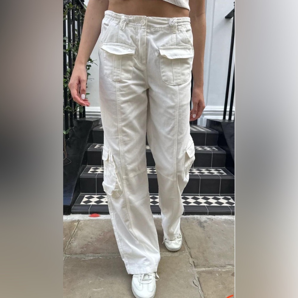Brandy Melville White Cargo Pants
